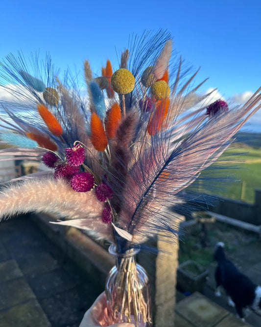 Dried flowers with vase